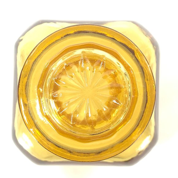 Vintage Westmoreland Sunburst Amber Glass Lidded Jar Container w/ Lid 5 in - Picture 4 of 9